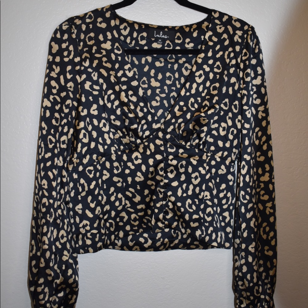 Cheetah print blouse